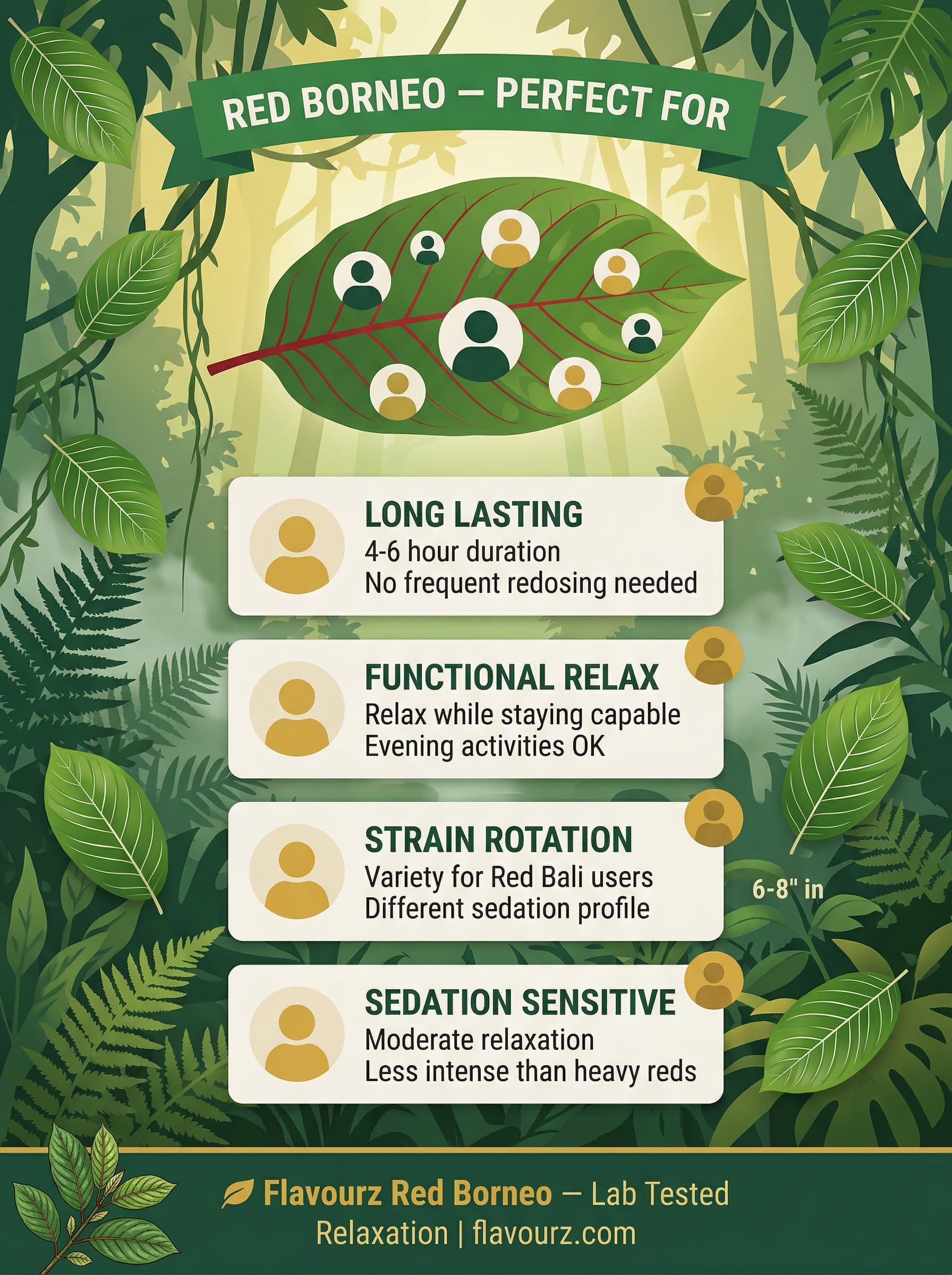 infographic for Who Red Borneo Suits Best kratom